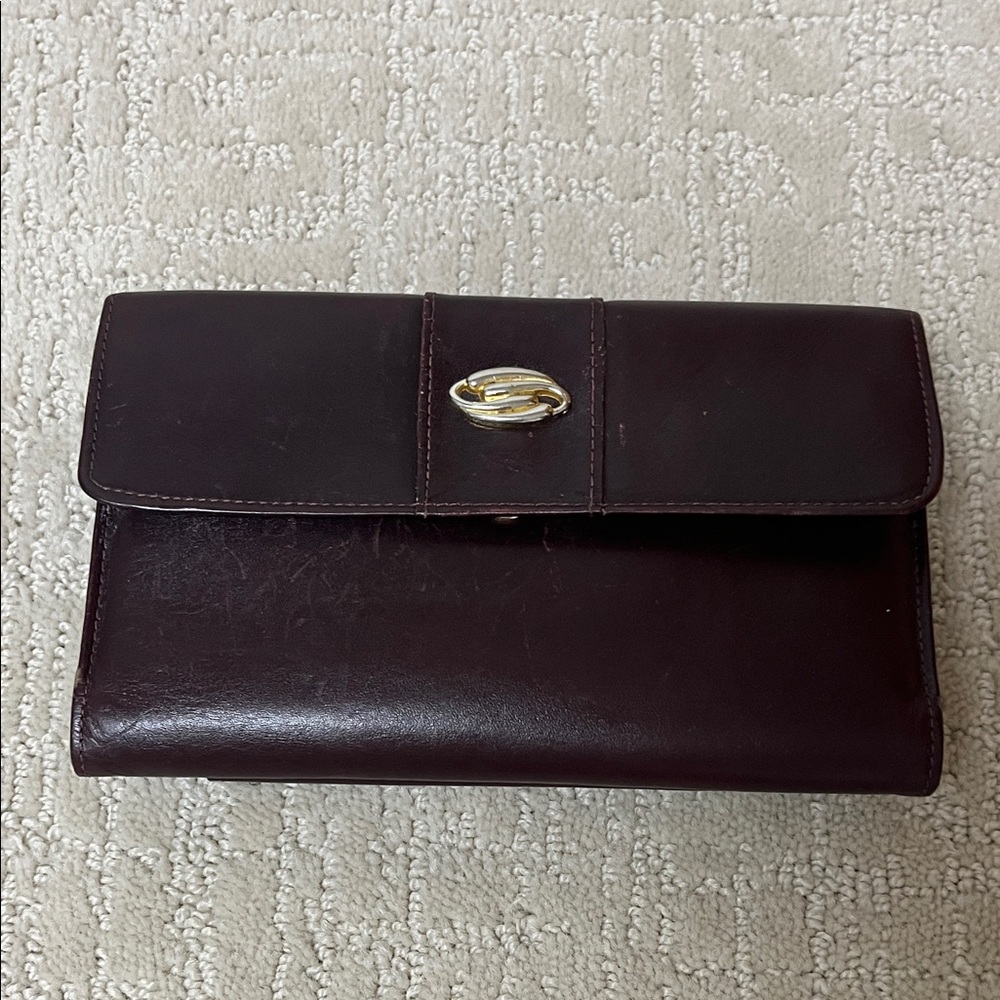 Vintage Burgundy Leather Wallet